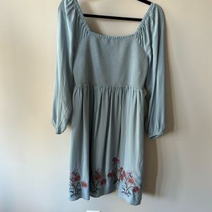 Spartina 449 pale blue ruched dress - size S